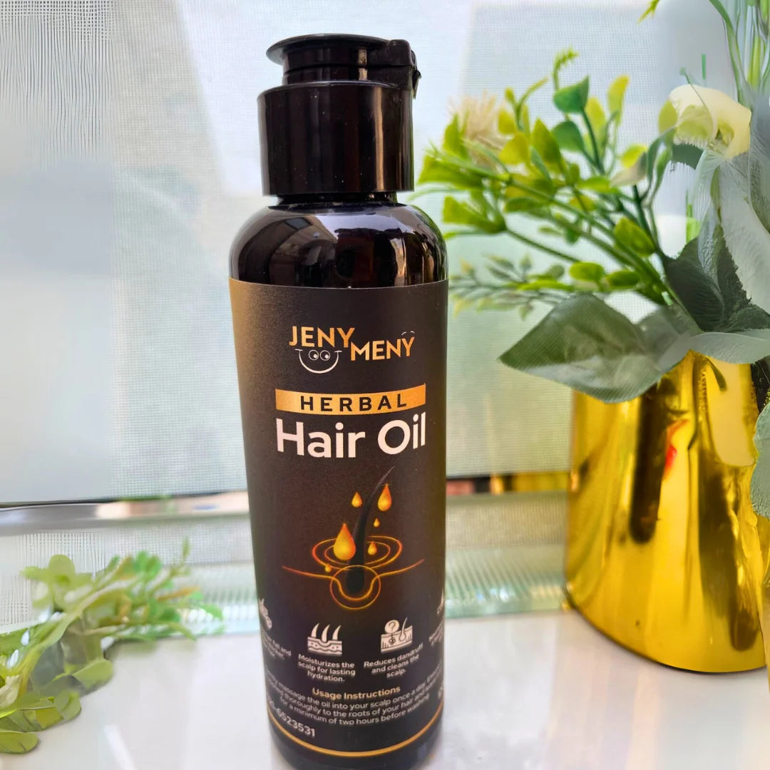 Herbal Hair Oil – 120ml 💧 Enriched with 17 Herbs &amp; 10 Nourishing Oils