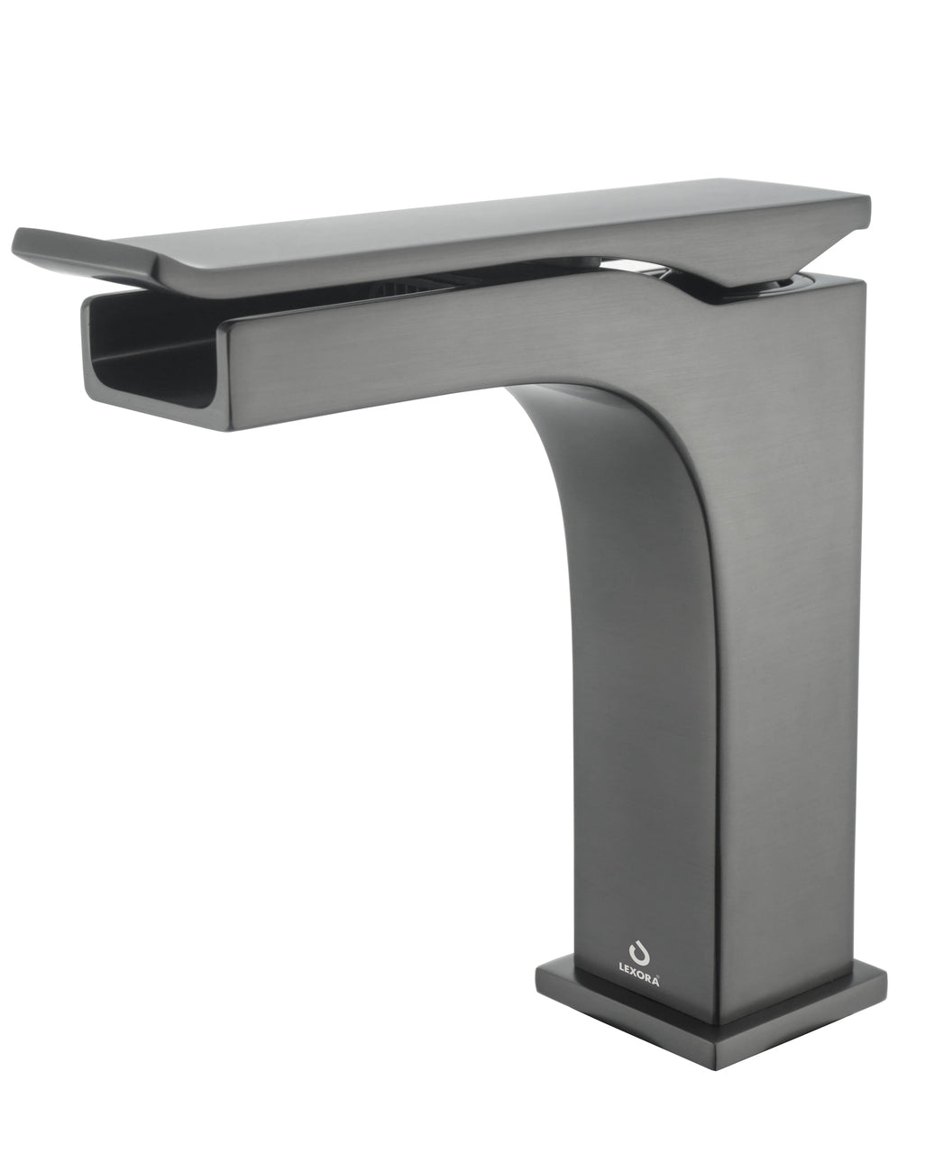 Lexora Scopi 30" Rustic Acacia Bathroom Vanity, Acrylic Composite Top with Integrated Sink, and Balzani Gun Metal Faucet Set LSC30SRAOS000FGM