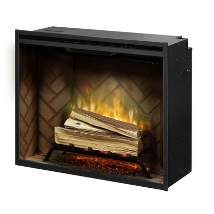Dimplex Revillusion 30-Inch Built-In Electric Fireplace Herringbone Brick - RBF30