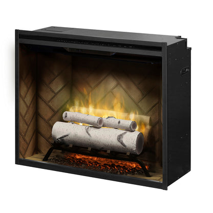 Dimplex Revillusion 30-Inch Built-In Electric Fireplace Herringbone Brick - RBF30