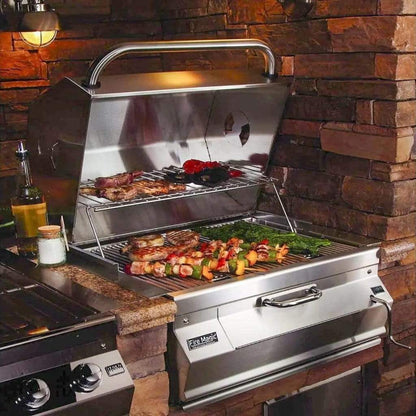 Fire Magic Grill 30" Legacy Built-In Charcoal Grill w/ Analog Thermometer 14-SC01C-A