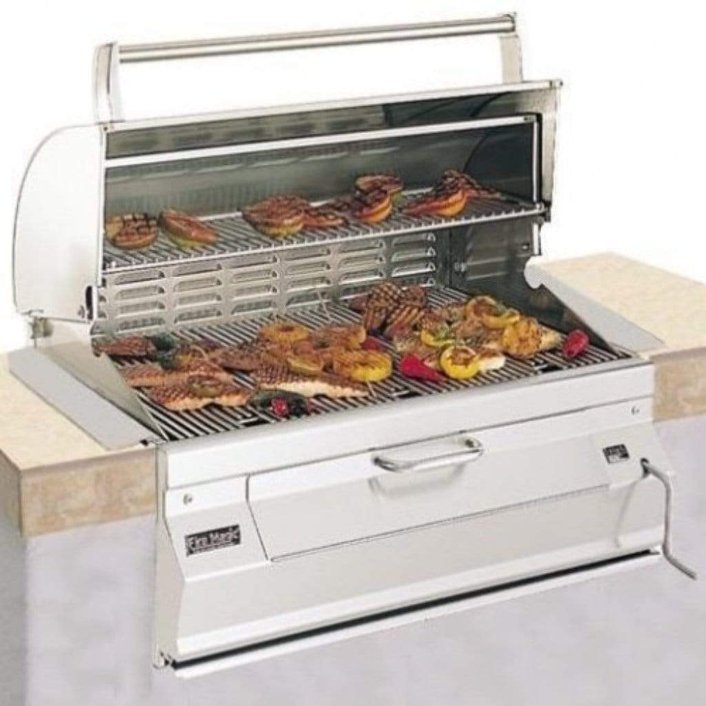 Fire Magic Grill 30" Legacy Built-In Charcoal Grill w/ Analog Thermometer 14-SC01C-A
