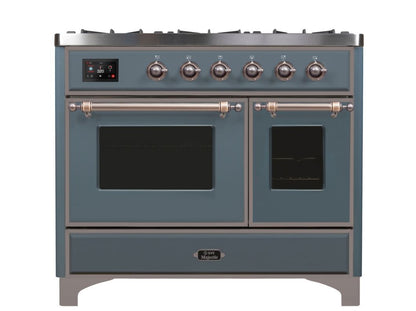 ILVE 40 Inch Majestic II Series Natural Gas/ Propane Gas Burner and Electric Oven with 6 Sealed Burners (UMD10FDNS3)