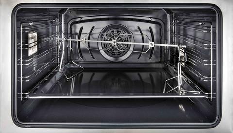 ILVE 48 Inch Majestic II Series Freestanding Dual Fuel Double Oven Range with 8 Sealed Burners, Triple Glass Cool Door, Convection Oven (UM12FDNS)