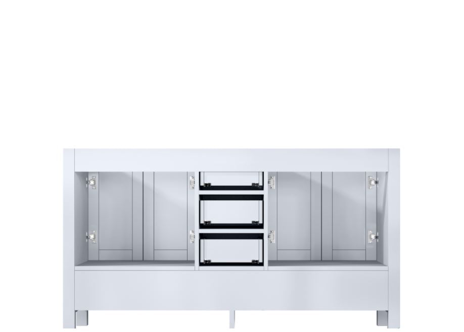 Lexora Jacques 60" White Vanity Cabinet Only LJ342260DA00000