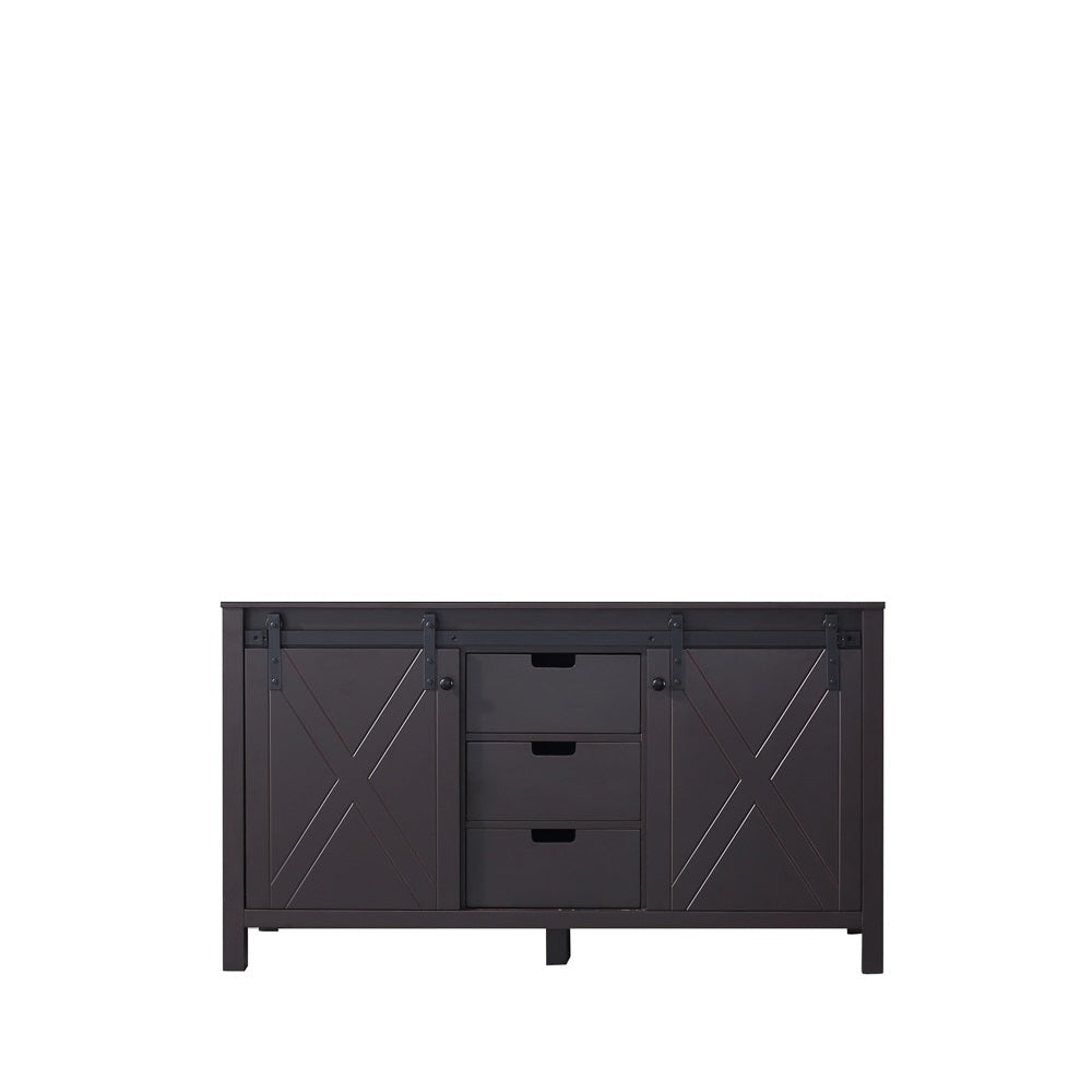 Lexora Marsyas 60" Brown Vanity Cabinet Only LM342260DC00000