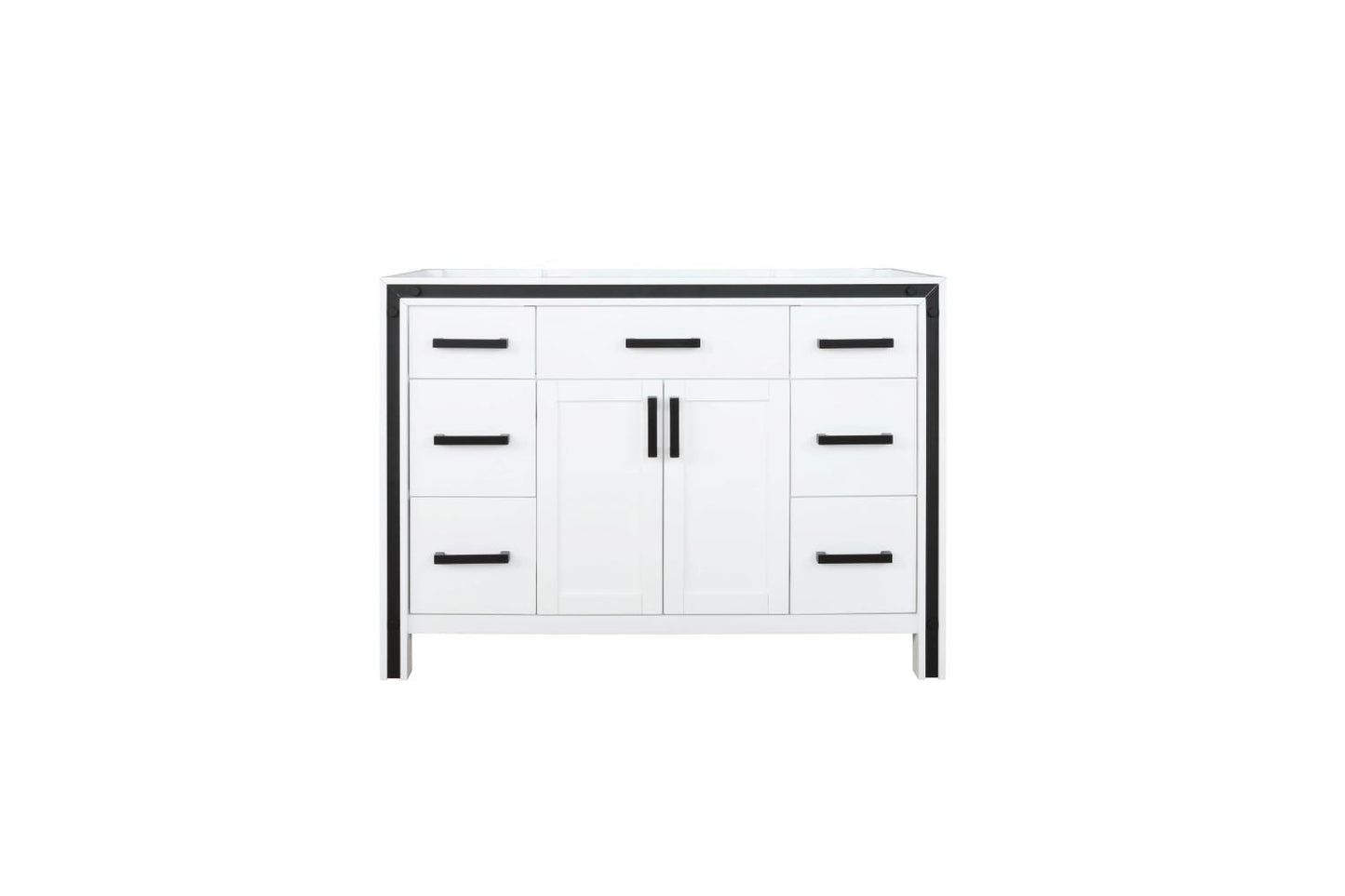 Lexora Ziva 48" White Vanity Cabinet Only LZV352248SA00000